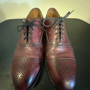 Alden 908 Medallion Cap Toe Oxford Shoes Bal Burgundy Calfskin Size 11 A/C